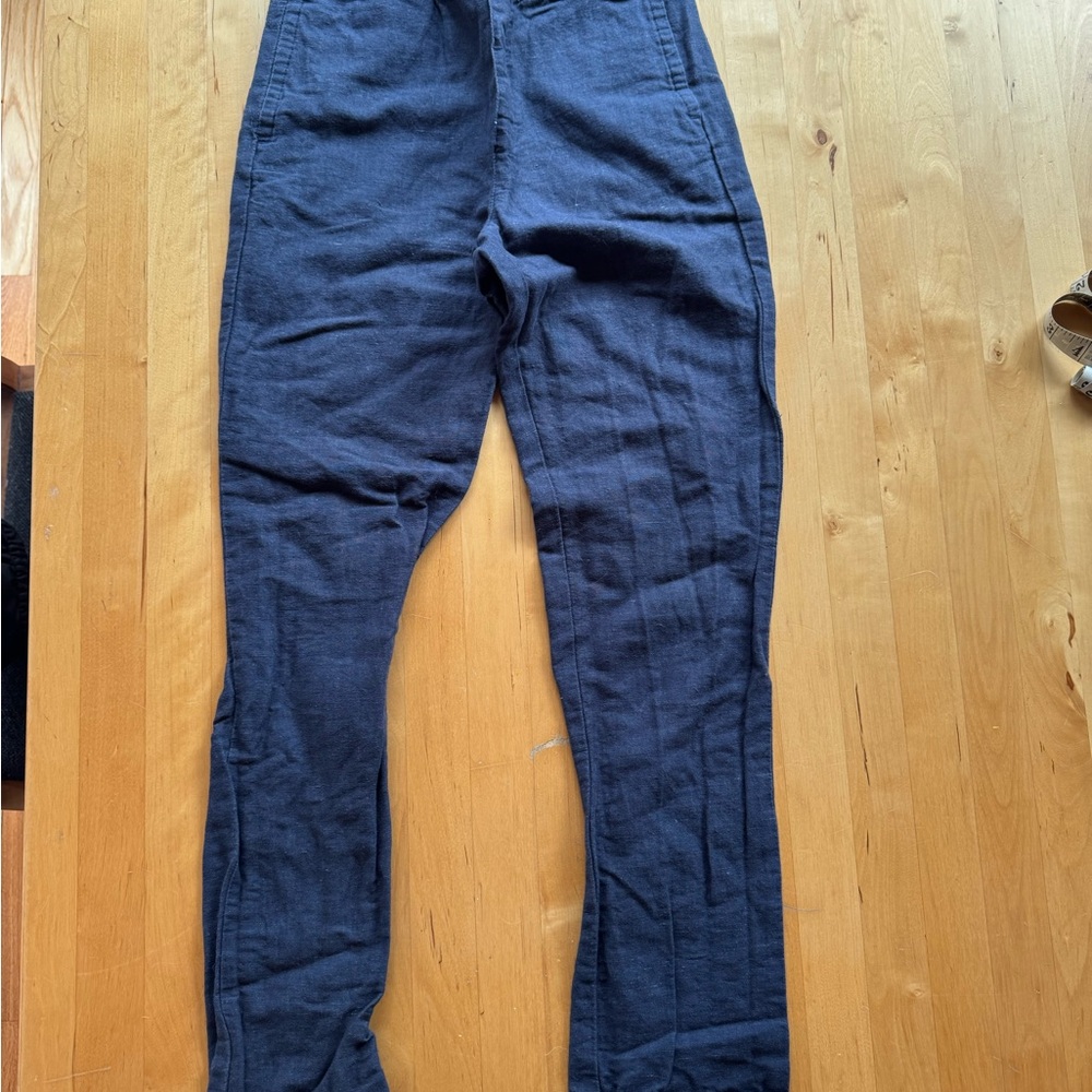 Janie and Jack navy Kids linen pants - Picture 6 of 6